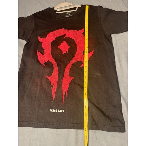 World Of Warcraft Horde Logo Mens Shirt Black Red Size Small T-shirt Blizzard - Picture 7 of 8